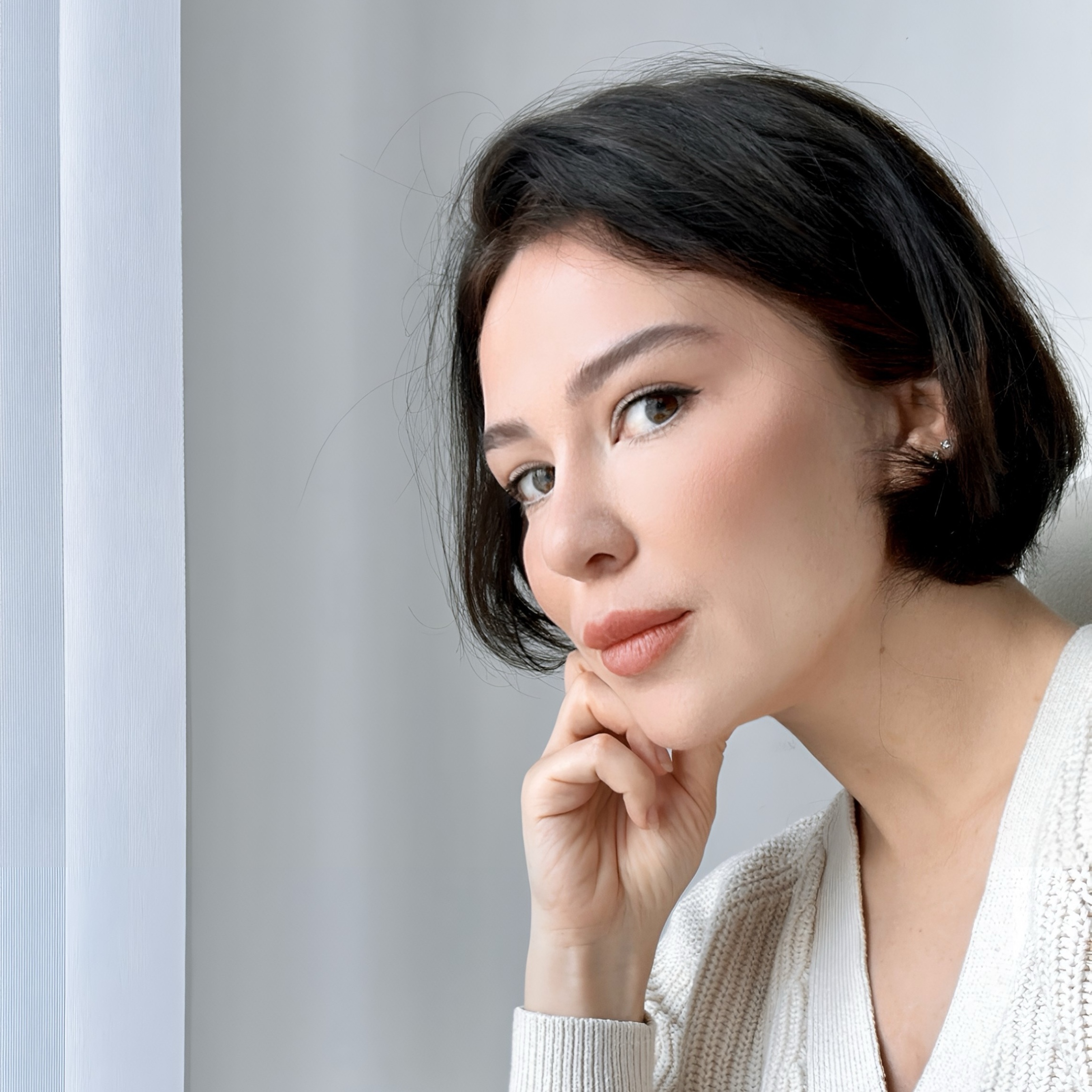 Close-up portrait of Anna Kozachenko